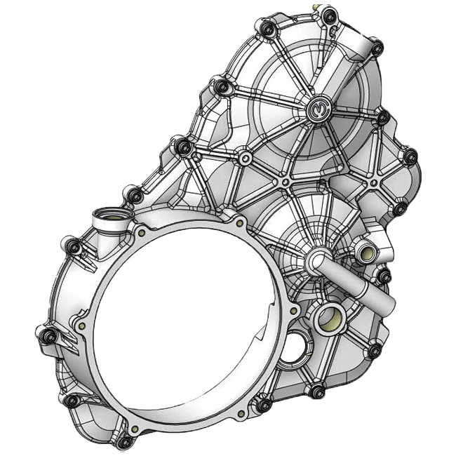 Carcasa de motor de aluminio derecha con tornillos de titanio Motocorse Ducati Panigale V4/S (2025) 