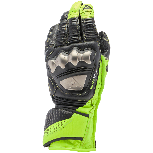 Guantes de cuero para moto Dainese Full Metal 7 Racing | Hombre | Negro/Amarillo Neón | 201810001462000 