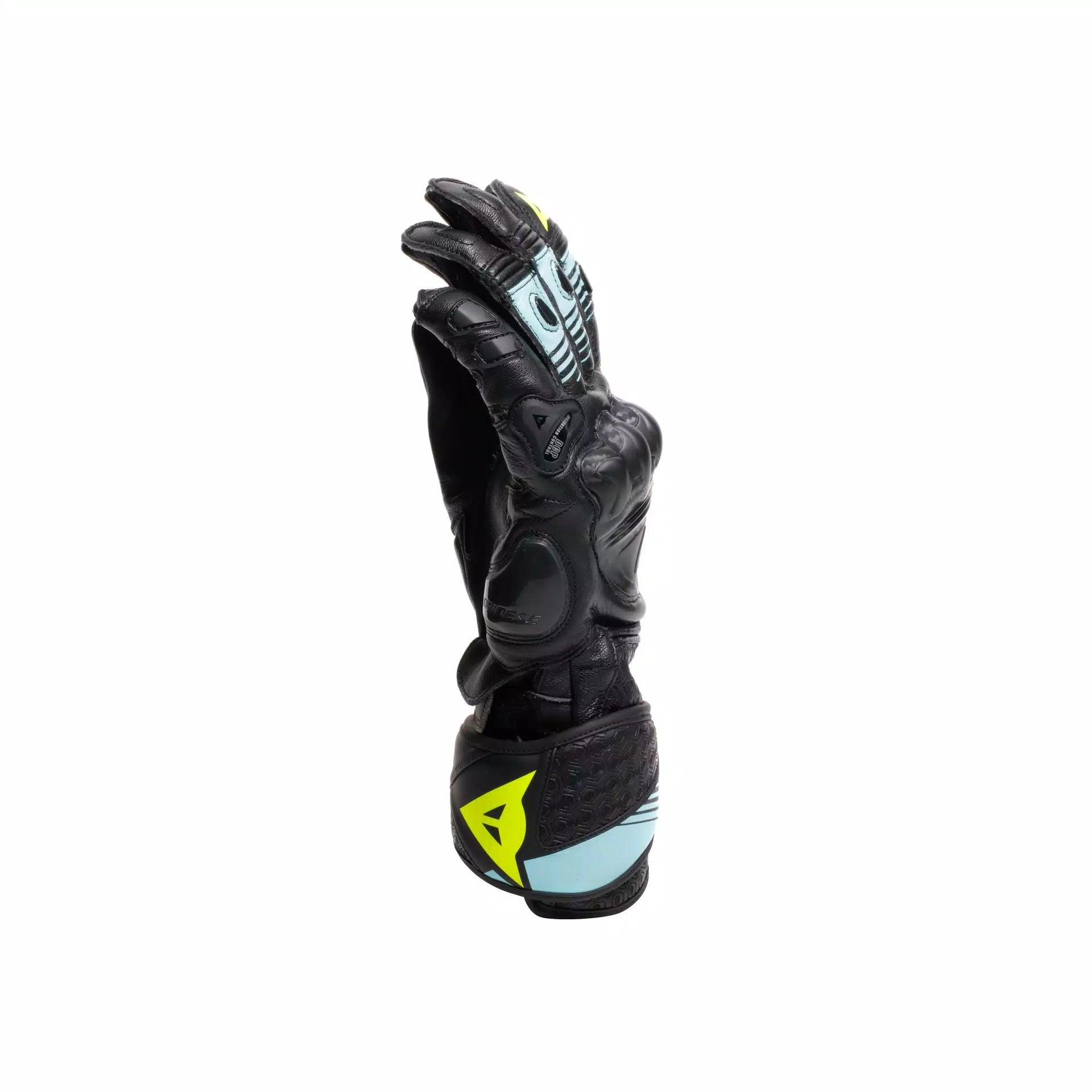 Guantes de cuero para motocicleta Dainese Fiero Racing | Hombre | Negro/Azul claro | 201810002568O00 