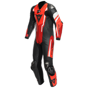 Dainese Misano 3 D-AIR® Mono de cuero – Traje de competición con airbag perforado | Hombre | Rojo 