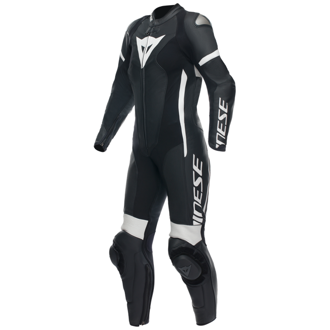 Dainese Grobnik Lady Mono de cuero – Traje de carreras perforado | Mujeres | Negro/Blanco 