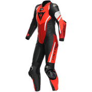 Dainese Misano 3 Lady D-AIR® Mono de cuero – Traje de carrera con airbag perforado | Mujeres | Rojo 