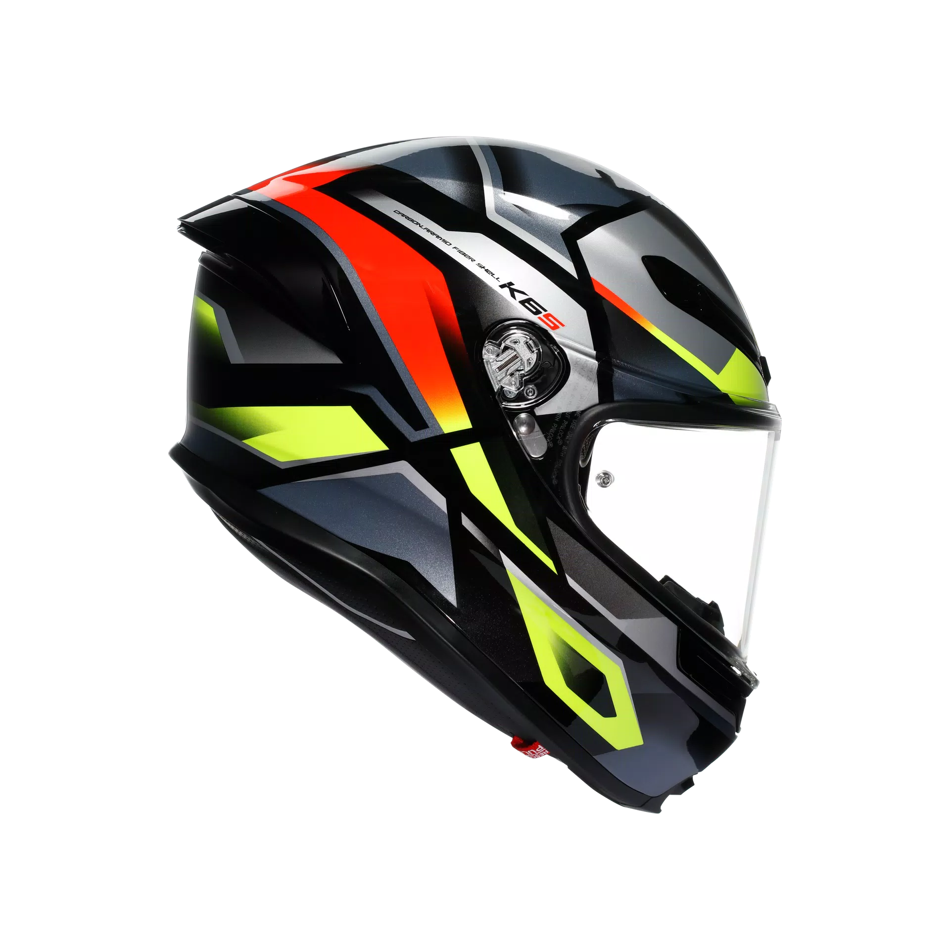 AGV K6 S Casco Erazer Negro/Rojo/Amarillo Fluo | 2118395001026 