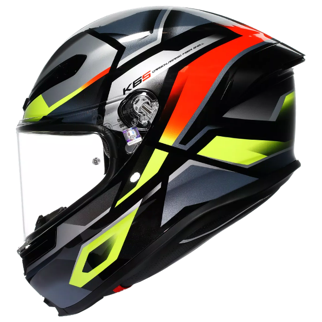 AGV K6 S Casco Erazer Negro/Rojo/Amarillo Fluo | 2118395001026 
