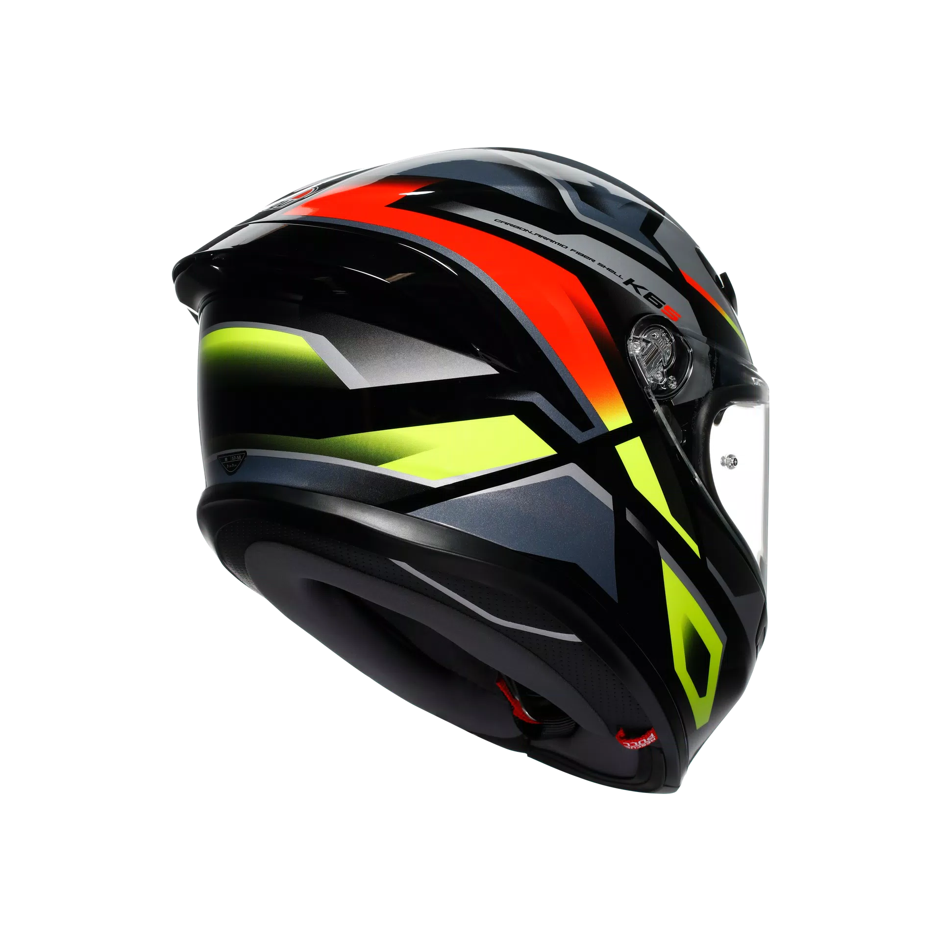AGV K6 S Casco Erazer Negro/Rojo/Amarillo Fluo | 2118395001026 