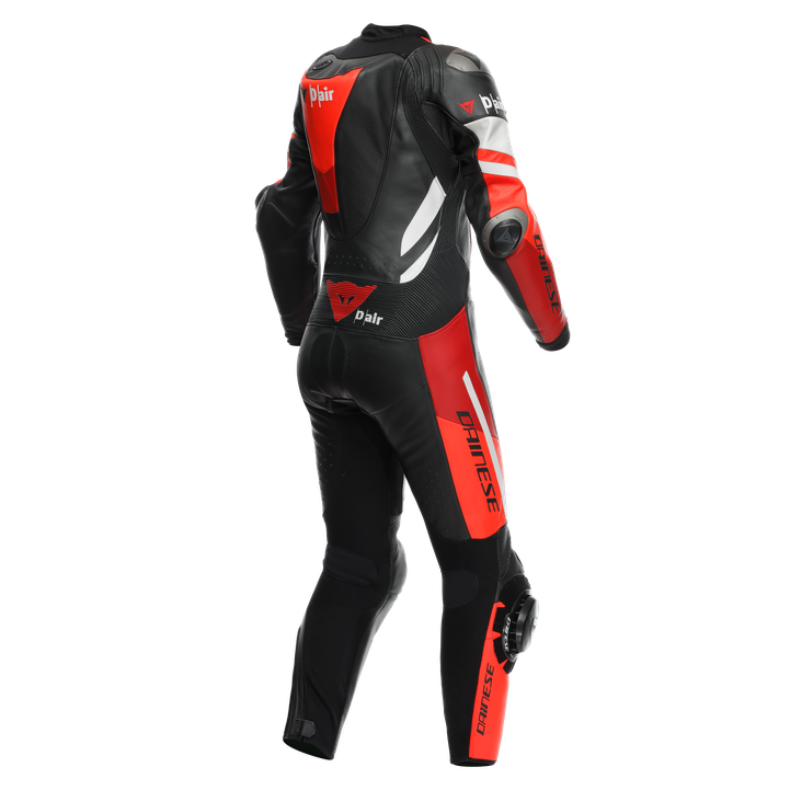 Dainese Misano 3 Lady D-AIR® Mono de cuero – Traje de carrera con airbag perforado | Mujeres | Rojo 