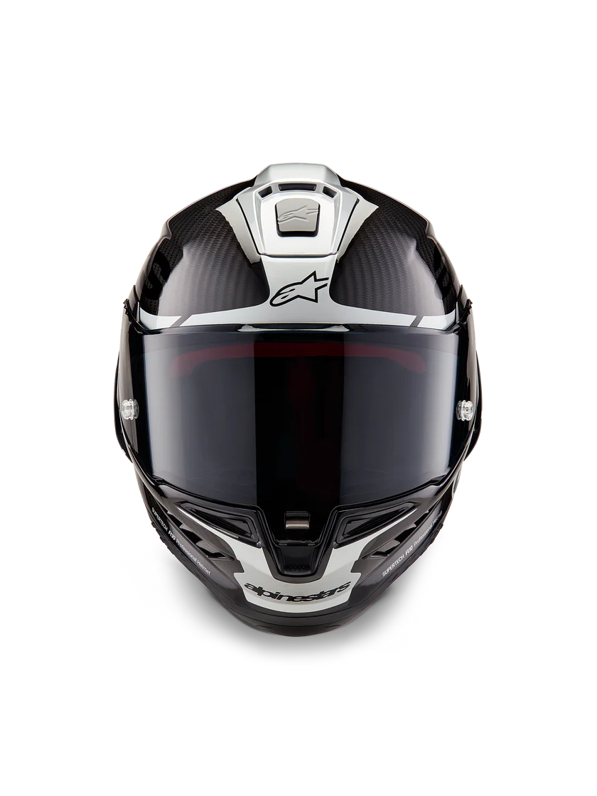 Casco de carbono Alpinestars Supertech R10 Element Carb Negro Plata 8200324-1368 
