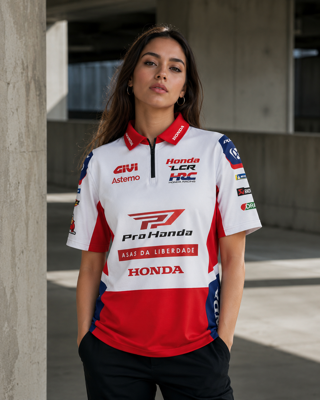 Polo réplica del equipo de carreras LCR Honda 2026 IXON 