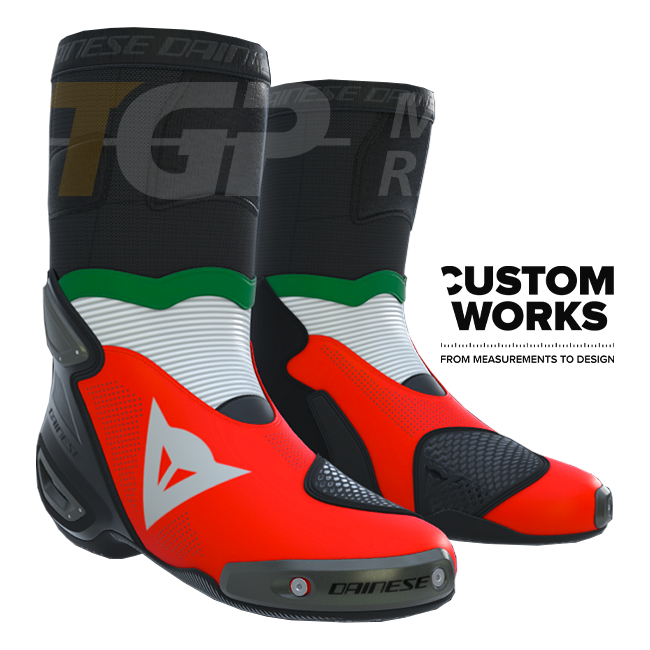 Dainese Axial 2 Air Racing und Straßen Motorradstiefel Herren | Italia Edition | Custom Works