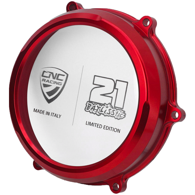 Tapa de embrague transparente Troy Bayliss Edición Limitada CNC Racing Ducati Panigale V4/S (2025) CA210TB 