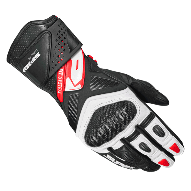 Guantes de cuero para moto Spidi Carbo Fit Racing | Hombre | Rojo | A226014 