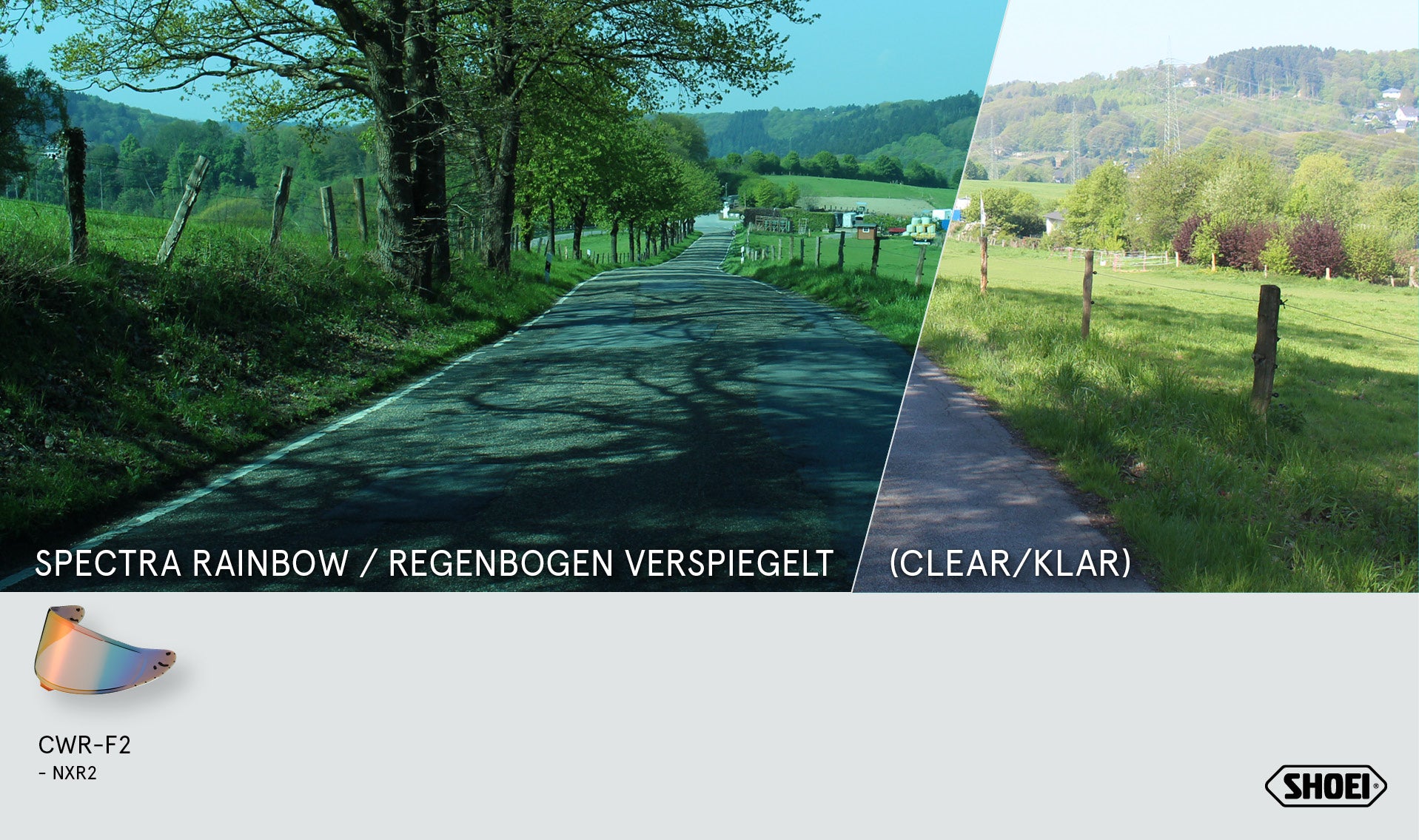 Visera Shoei X-SPR PRO (CWR-F2PN) Arcoíris Espejado 