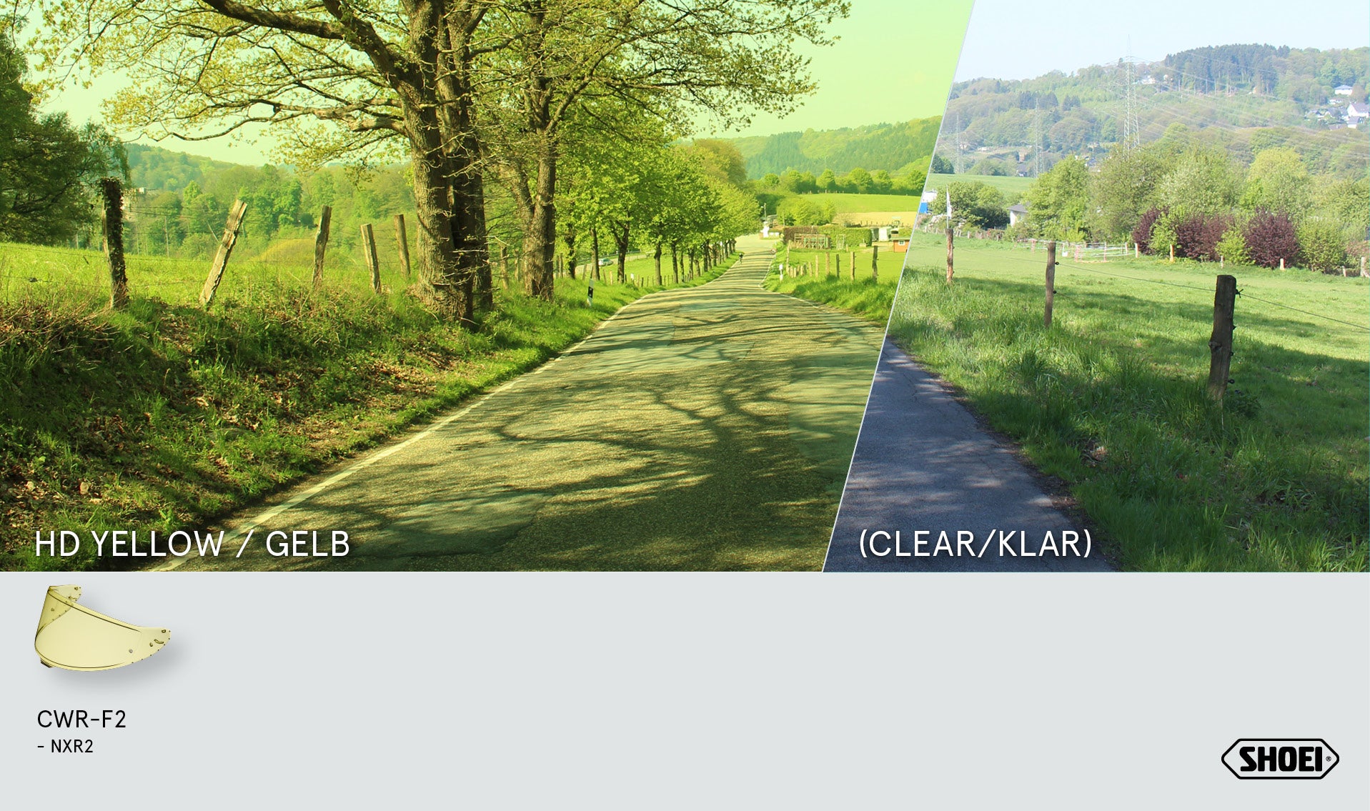 Visera Shoei X-SPR PRO (CWR-F2PN) Alta Definición Amarillo 