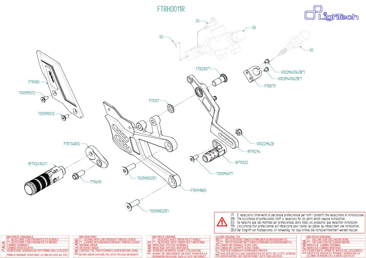 Sistema de frenos R LighTech Honda CBR 1000 RR-R SC82 (20-25) FTRHO011R 