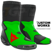 Botas de moto de carreras y calle Dainese Axial 2 Racing y Straßen Franco Morbidelli Replica 2026 | Hombre | Fluo Verde / Fluo Rojo | Custom Works 