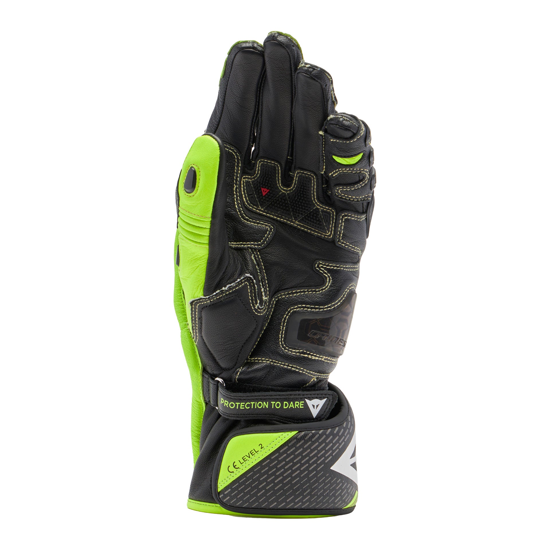 Guantes de moto Dainese Full Metal 7 Racing de cuero | Hombre | Amarillo neón/Negro 