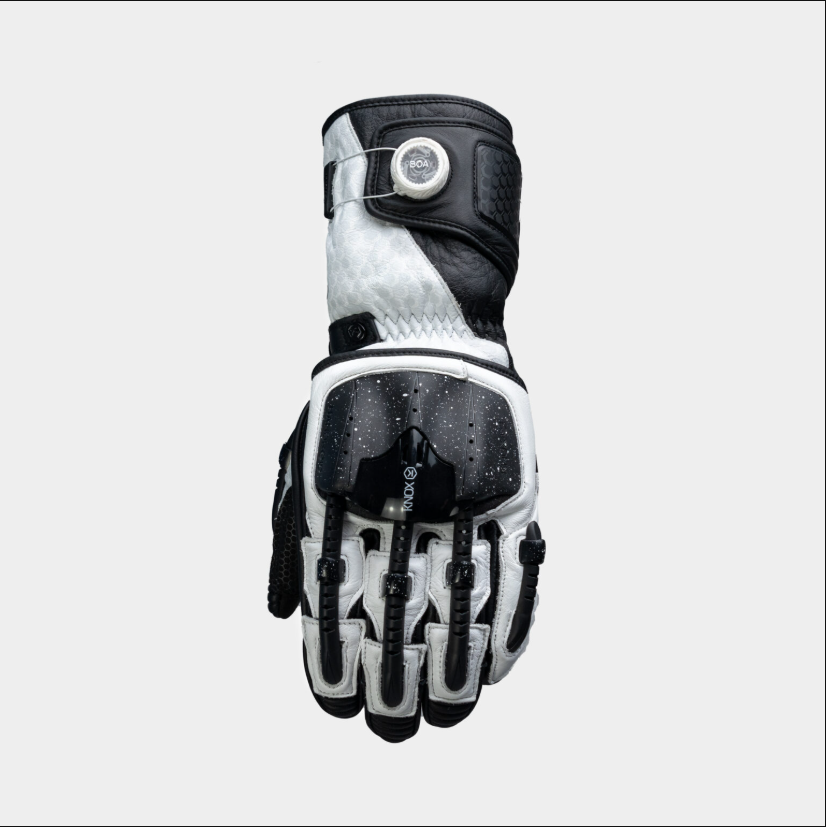 Knox Handroid MK5 guantes de cuero de carreras | Hombre | Negro/Blanco | 11769404101 