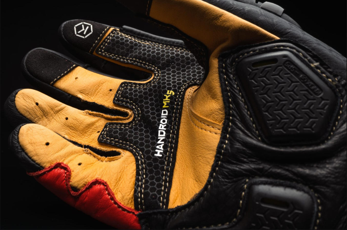 Knox Handroid MK5 guantes de cuero de competición | Hombre | Rojo | 11769404105 