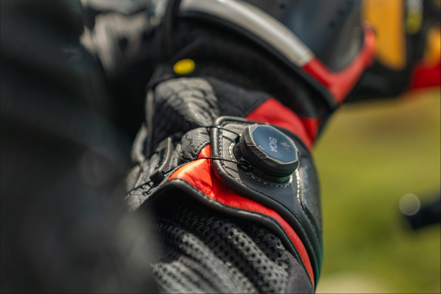 Knox Handroid MK5 guantes de cuero de competición | Hombre | Rojo | 11769404105 