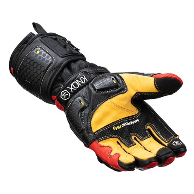 Knox Handroid MK5 guantes de cuero de competición | Hombre | Rojo | 11769404105 