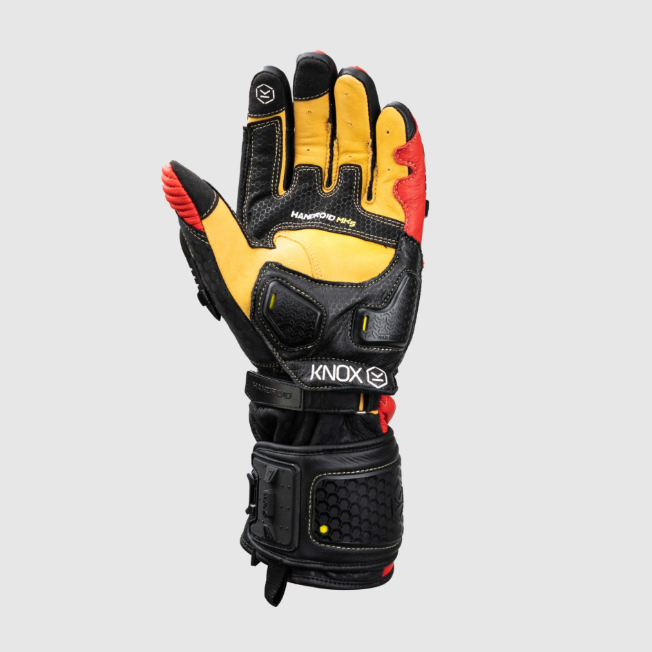 Knox Handroid MK5 guantes de cuero de competición | Hombre | Rojo | 11769404105 