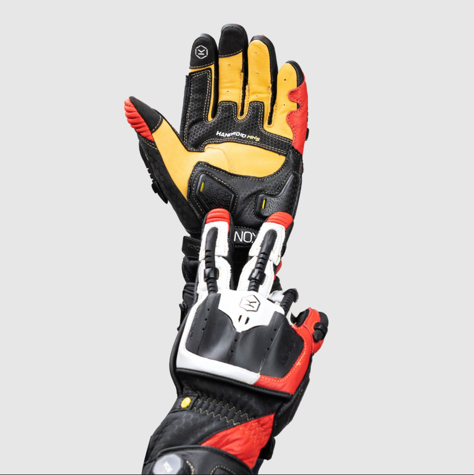 Knox Handroid MK5 guantes de cuero de competición | Hombre | Rojo | 11769404105 