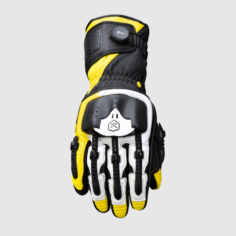 Knox Handroid MK5 guantes de cuero de carreras | Hombre | Amarillo | 11769404104 