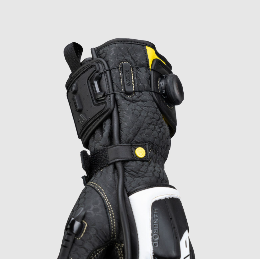 Knox Handroid MK5 guantes de cuero de carreras | Hombre | Amarillo | 11769404104 