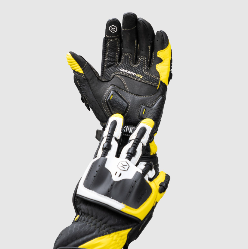 Knox Handroid MK5 guantes de cuero de carreras | Hombre | Amarillo | 11769404104 