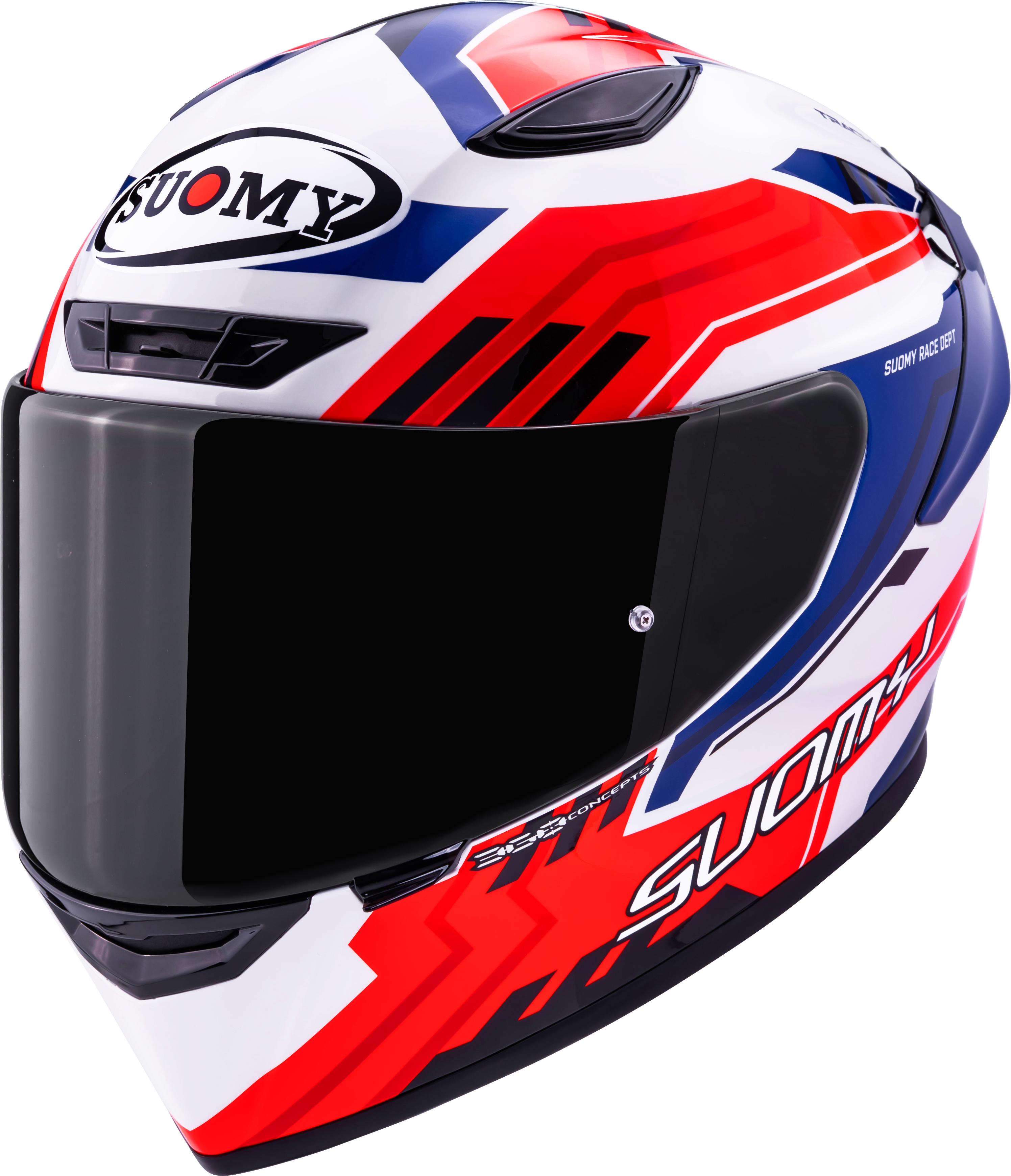 Suomy Track-1 Casco Marco Blanco/Rojo/Azul K6T10023 