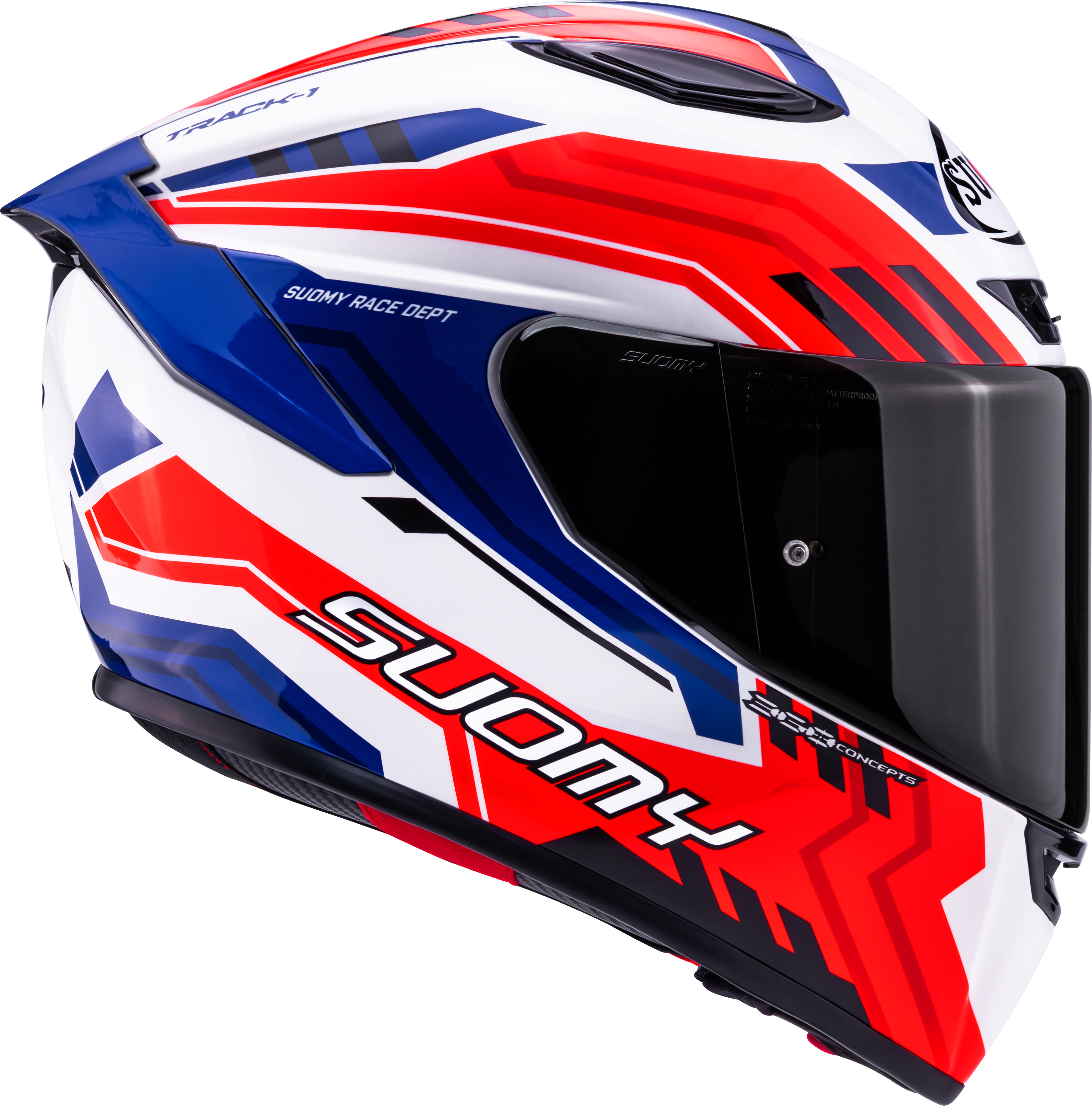 Suomy Track-1 Casco Marco Blanco/Rojo/Azul K6T10023 