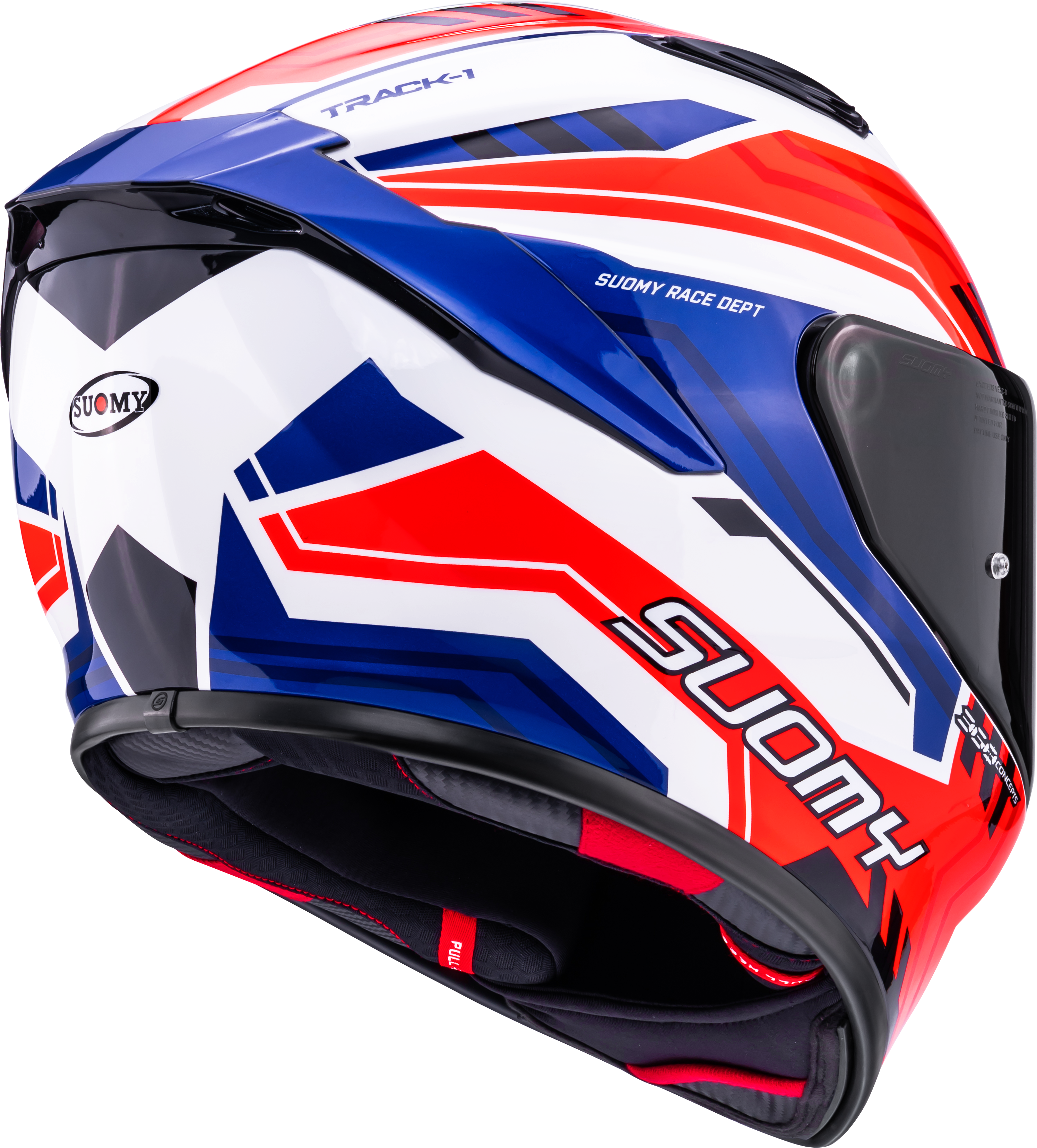 Suomy Track-1 Casco Marco Blanco/Rojo/Azul K6T10023 