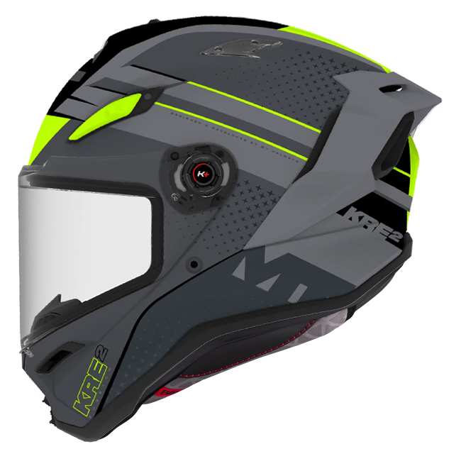MT-Helmets KRE 2 Helm Fussion C2 Neongelb Grau