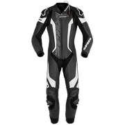 Spidi Laser Pro mono pieza Mono de cuero – Mono de competición perforado | Hombre | Negro/Blanco | Y154011 