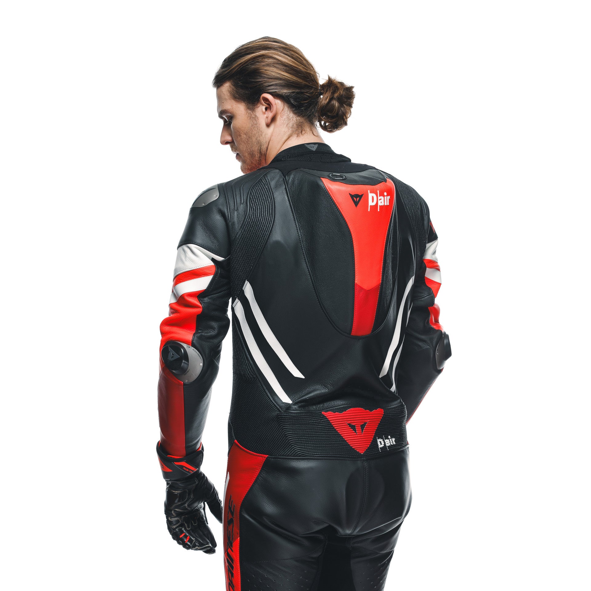 Dainese Misano 3 D-AIR® Mono de cuero – Traje de competición con airbag perforado | Hombre | Rojo 