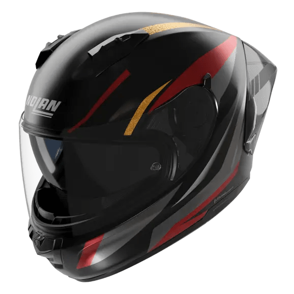 Casco Nolan N60-6 Sport Lesmo Negro / Rojo / Antracita / Acabado de superficies metálicas doradas 353 