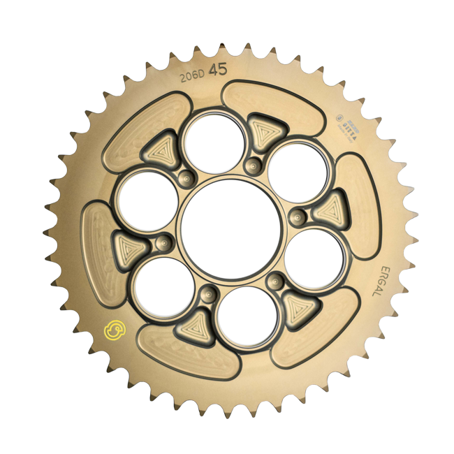 Sitta rueda dentada de aluminio Ducati Panigale 1199/R/S (12-17) (206D) 37-46 dientes, paso 520/525 