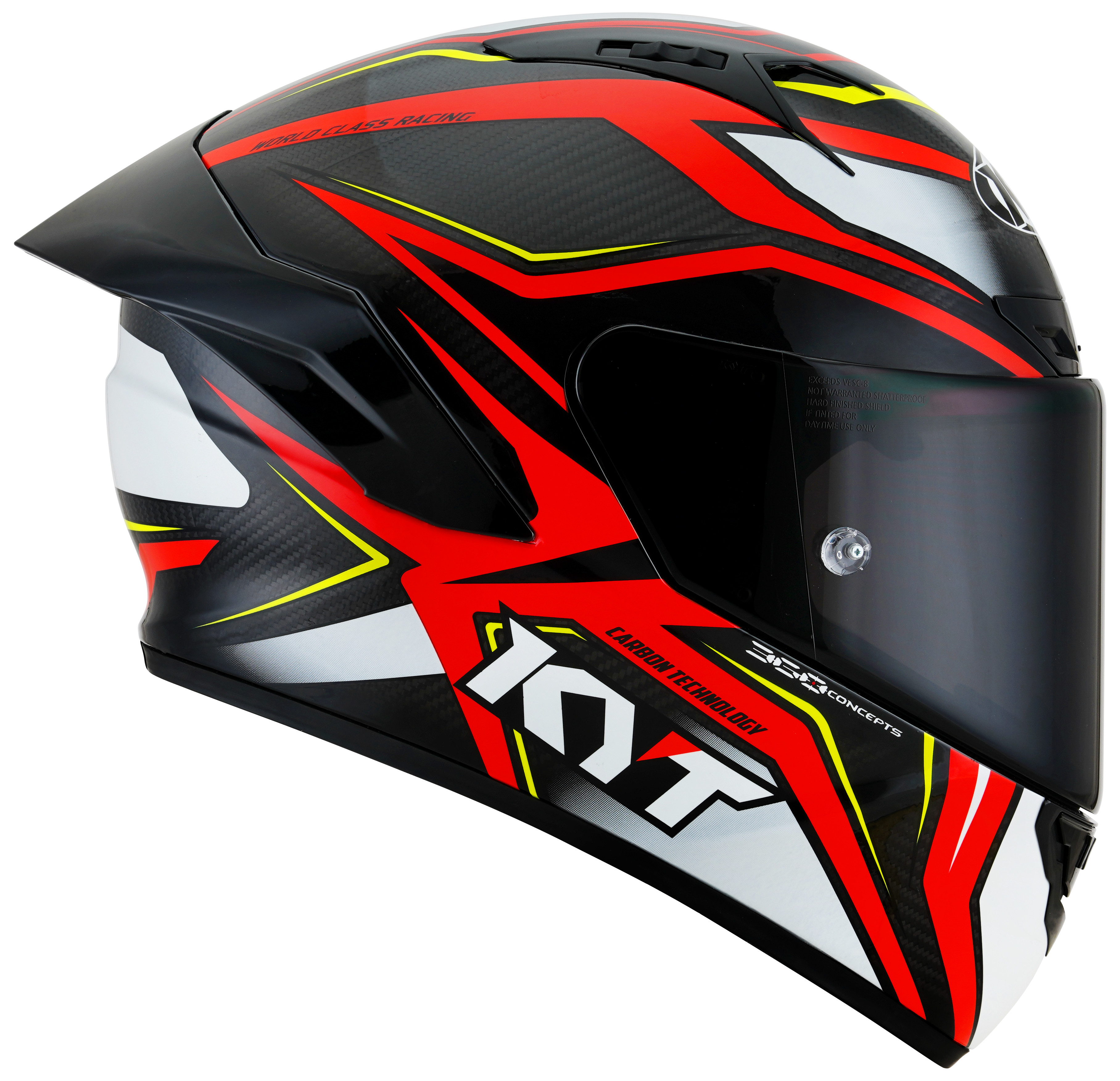 KYT NZ-Race Casco de Carbono Stride Brillante Rojo/Blanco Y6NZ0026 