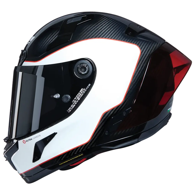 Nolan X-804 RS Casco Ultra Carbon Blanco/Rojo Asso di Picche 343 