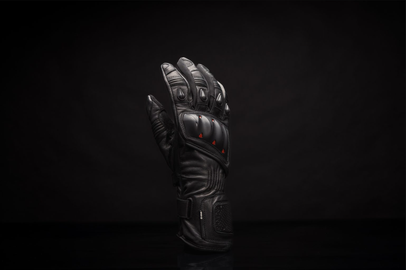 Knox Oulton MK2 Sport Lederhandschuhe | Herren | Schwarz/Rot | 1011352110030