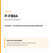 Akrapovic Schrauben und Muttern P-FB64 — Platzhalter, kein Herstellerfoto verfügbar
