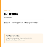 Akrapovic Montagesatz P-HF804 — Platzhalter, kein Herstellerfoto verfügbar
