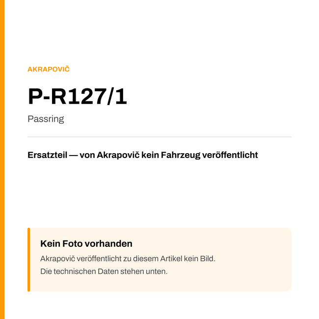 Akrapovic Passring P-R127/1 — Platzhalter, kein Herstellerfoto verfügbar