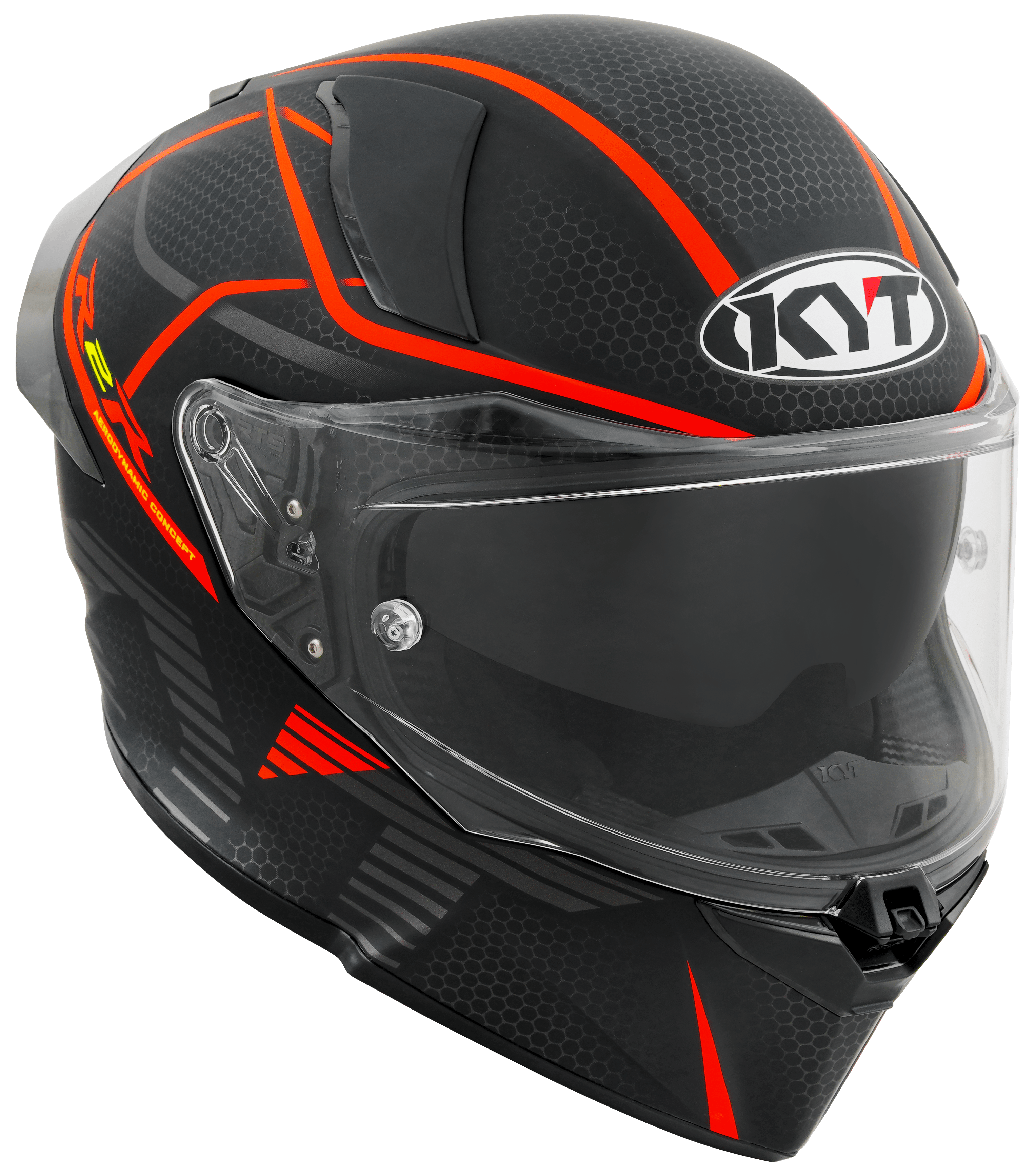 Casco KYT R2R Concept Mate Negro / Rojo Y6R20008 