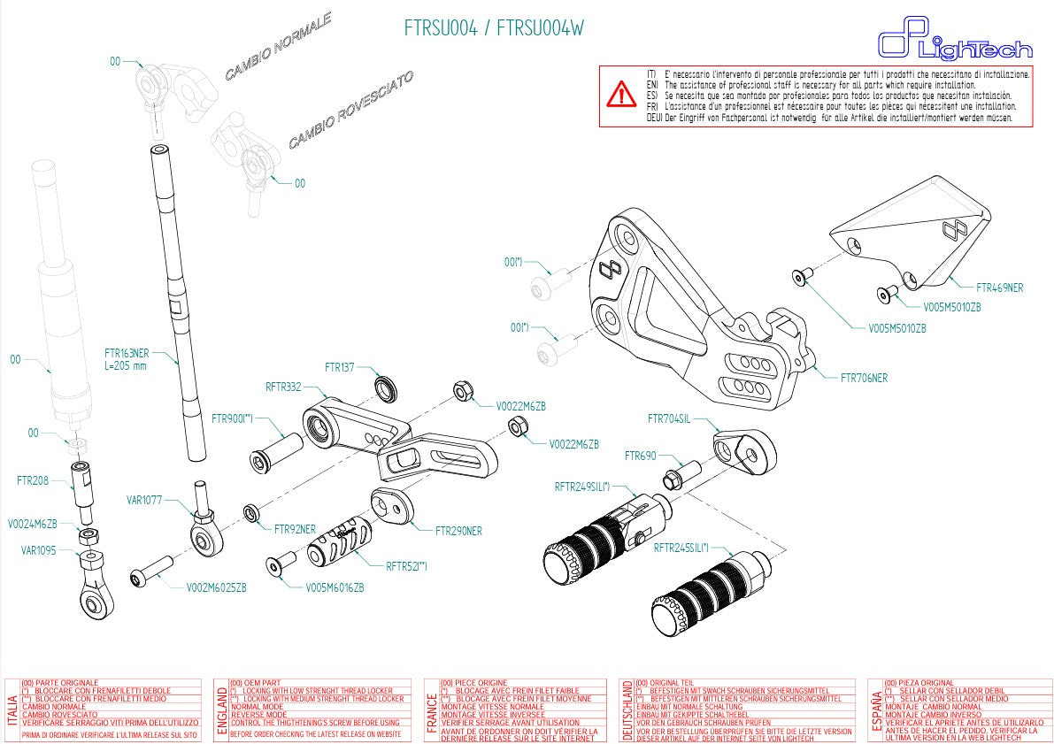 Sistema de frenos LighTech Suzuki GSX-R 1000 (17-23) FTRSU004/W 