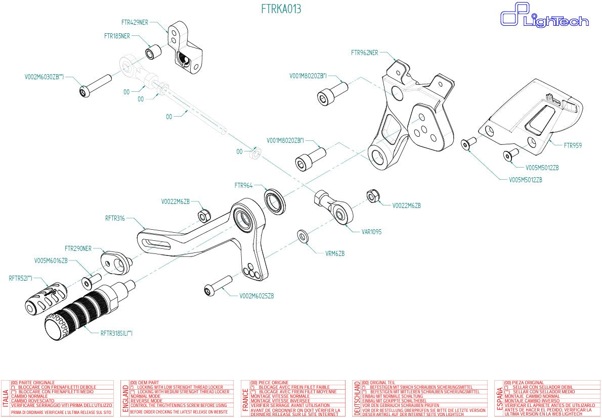 Sistema de frenos Track-Use LighTech Kawasaki Ninja 400 (18-23) FTRKA013 