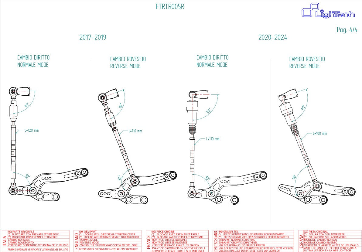 Sistema de frenos R LighTech Triumph Street Triple 765 S / R / RS (17-25) FTRTR005R 