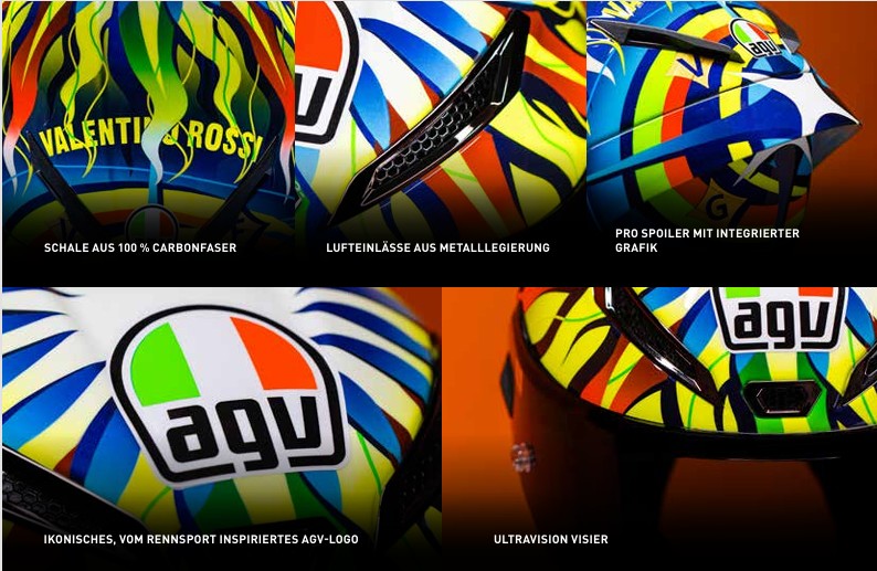AGV Pista GP RR Casco Soleluna 2025 (Edición Limitada) Valentino Rossi 