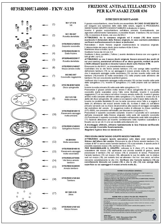 STM Embrague Antihopping Kawasaki ZX-6 R/636/RR (19-25) FKW-S130 