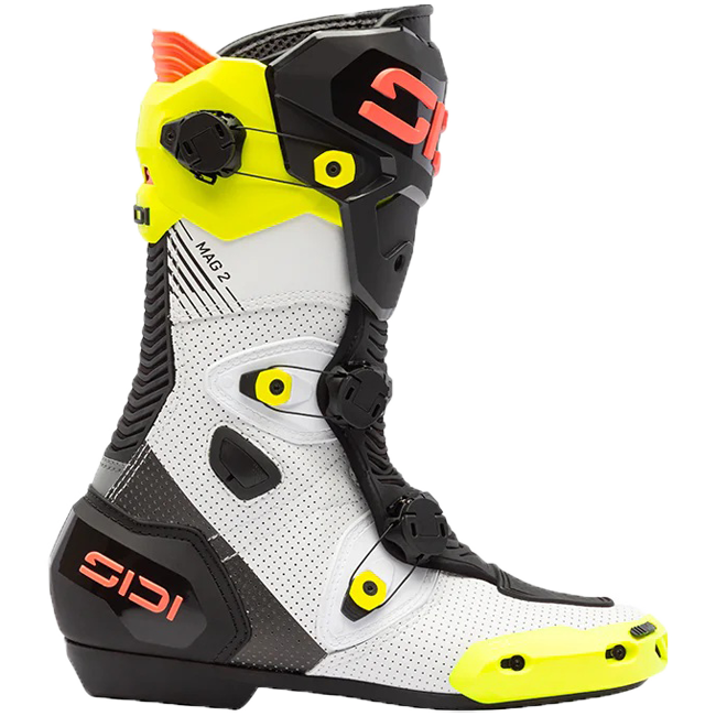 Botas de moto Sidi MAG 2 Air Fluo Amarillo / Coral Rojo - 390 